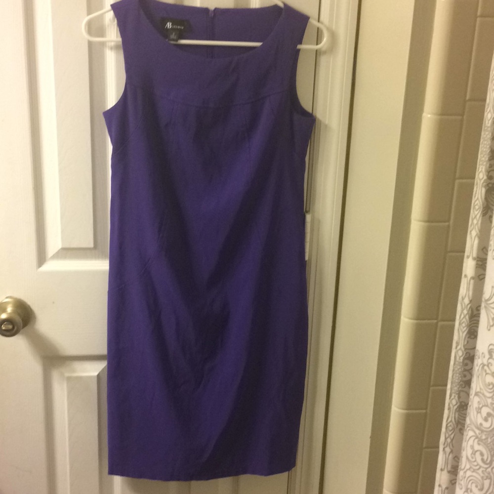 Purple above the knee shift dress